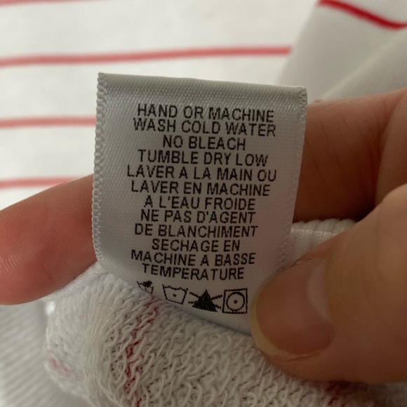 Wildfox Simple Stripe White Raglan Sleeve Crewneck Sweatshirt - Picture 11 of 11